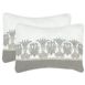 Safavieh Royal Palm Embroidered Linen Decorative Throw Pillows - Set of 2, alternative image