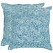 Safavieh Tape Swirl Applique Design Cotton Decorative Throw Pillows - Set of 2, alternative image