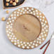 Saro Lifestyle Dot Border Wood Charger Plates - Set of 4, alternative image
