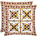 Safavieh Gorgon Embroidered Tiles Cotton Decorative Throw Pillows - Set of 2, alternative image