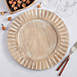 Saro Lifestyle Fluted Border Wood Charger Plates - Set of 4, alternative image