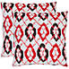 Safavieh Contemporary Argyle Print Cotton Decorative Throw Pillows - Set of 2, alternative image