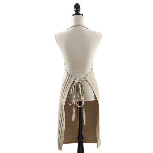 Saro Lifestyle Solid Criss Cross Back Linen Apron