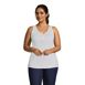 Women's Plus Size 2x2 Rib Henley Tank Top, Front