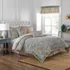 Waverly Artisanal 4 Piece Reversible Print Cotton Comforter Bedding Set, alternative image