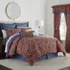 Waverly Tabriz 4 Piece Reversible Print Cotton Comforter Bedding Set, alternative image