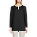 Women's Stretch Broadcloth Long Sleeve Split Neck Tunic, Front