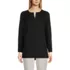 Women's Stretch Broadcloth Long Sleeve Split Neck Tunic, Front