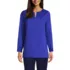 Women's Stretch Broadcloth Long Sleeve Split Neck Tunic, Front