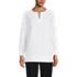 Women's Stretch Broadcloth Long Sleeve Split Neck Tunic, Front