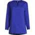 Women's Stretch Broadcloth Long Sleeve Split Neck Tunic, Front