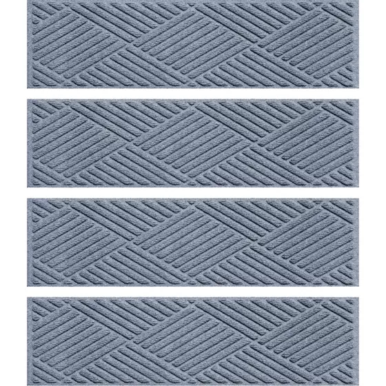 Matterly 8.5" x 30" Diamonds Waterhog® Stair Treads - Set of 4 - primary