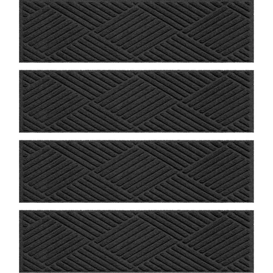 Matterly 8.5" x 30" Diamonds Waterhog® Stair Treads - Set of 4 - primary