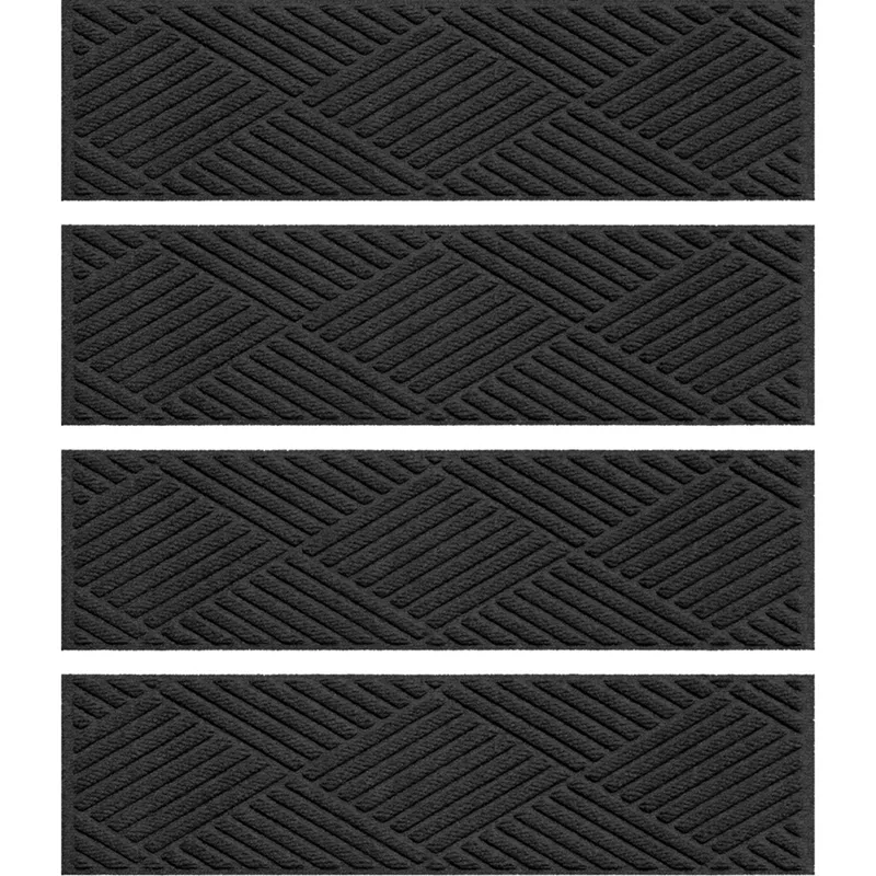 Matterly 8.5" x 30" Diamonds Waterhog® Stair Treads - Set of 4, alternative image