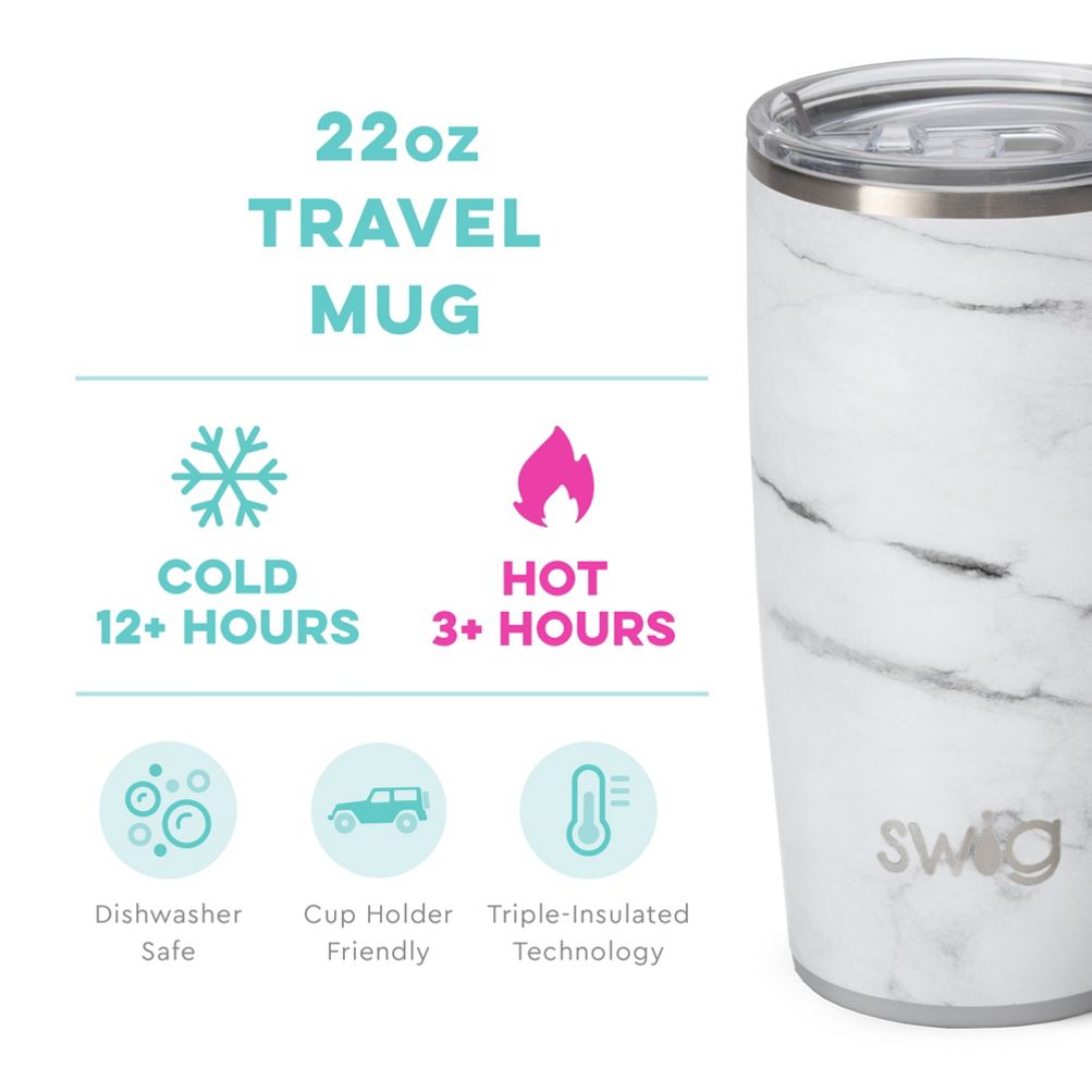 Swig Life Marble Travel Mug - 22 oz