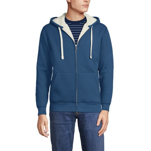 Sweat à Capuche Gaufré Doublé de Polaire Sherpa, Homme Stature Standard