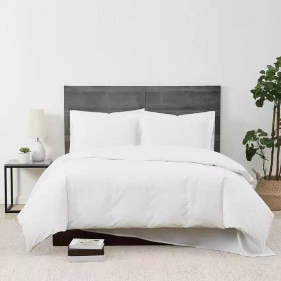 Cannon Solid Cotton Percale Duvet Cover Set - primary