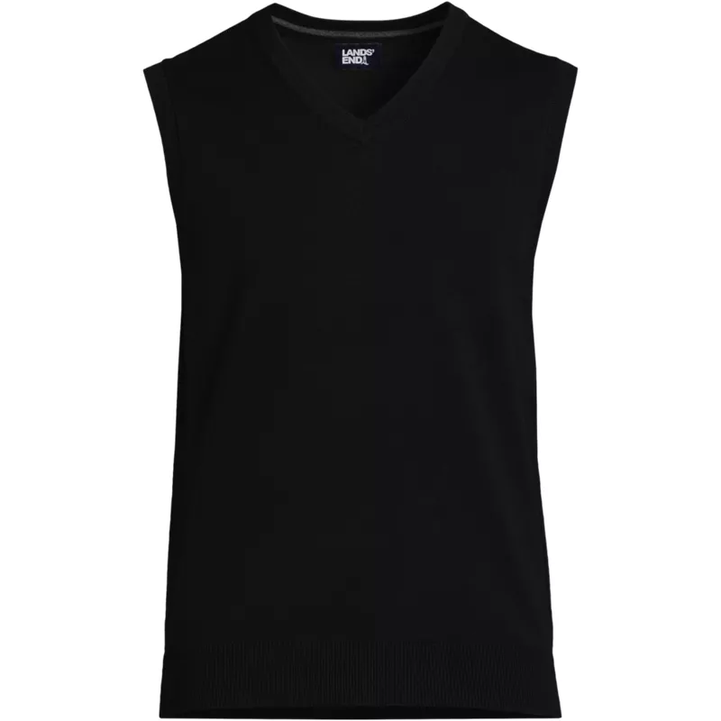 Men's Fine Gauge Cotton Vest, Front