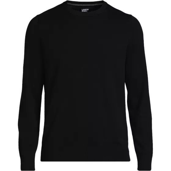 Men's Big Fine Gauge Cotton Crew Neck Sweater - primary