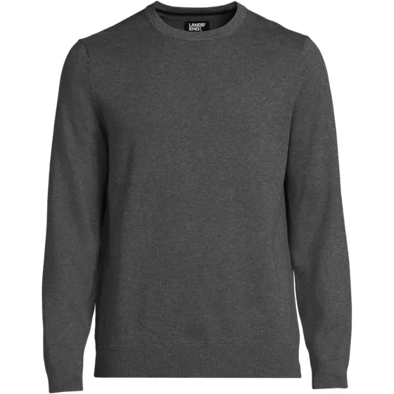 Men's Fine Gauge Cotton Crew Neck Sweater - primary