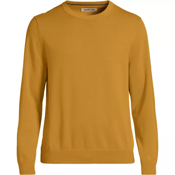 Men's Fine Gauge Cotton Crew Neck Sweater - primary