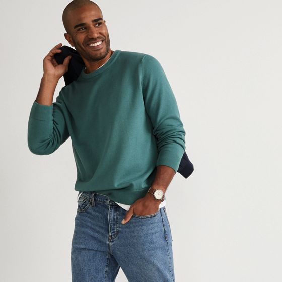Mens Cashmere Fine Gauge Interlock Tops | Lands' End