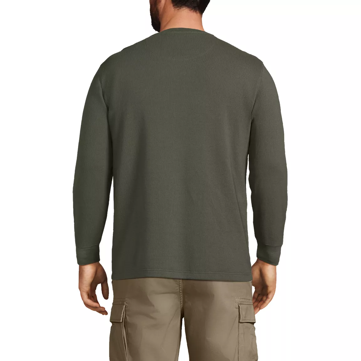 Men's Long Sleeve Thermal Waffle Henley