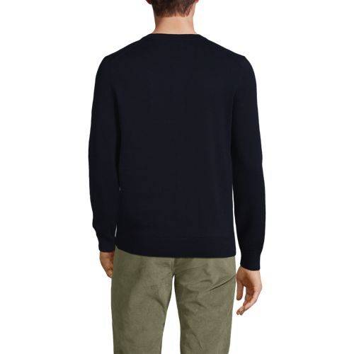 Men's Fine Gauge Cotton Cardigan, Back
