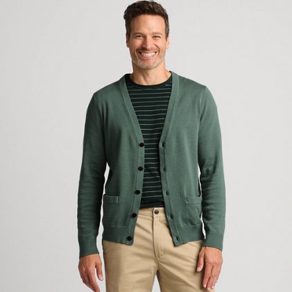 Men's Fine Gauge Cotton Cardigan - image 2