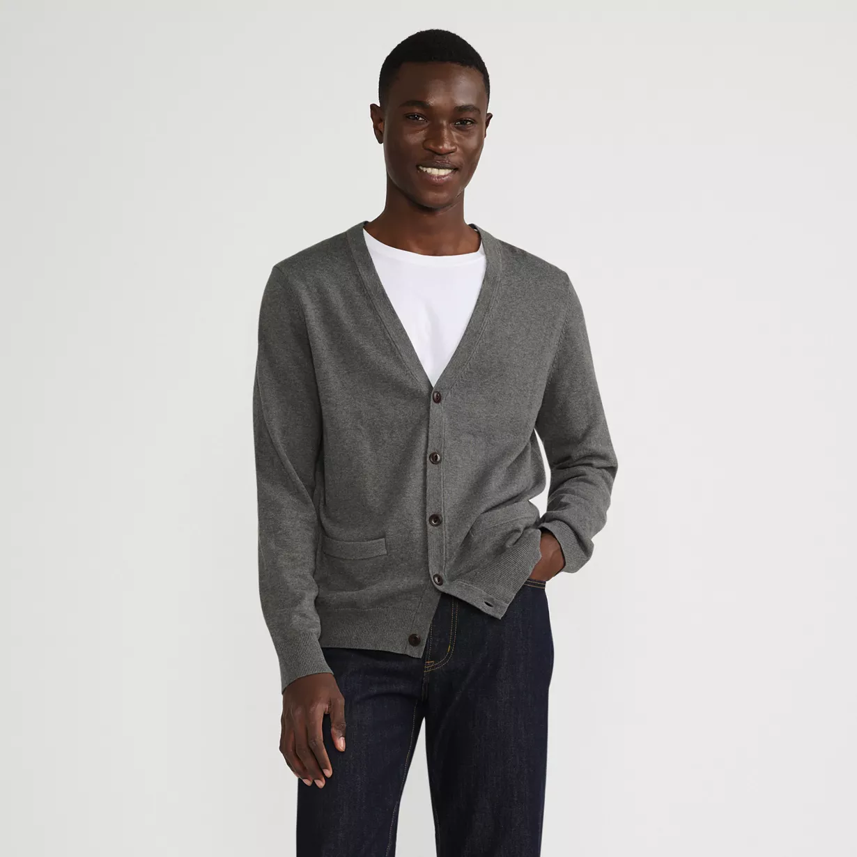 Men's Fine Gauge Cotton Cardigan