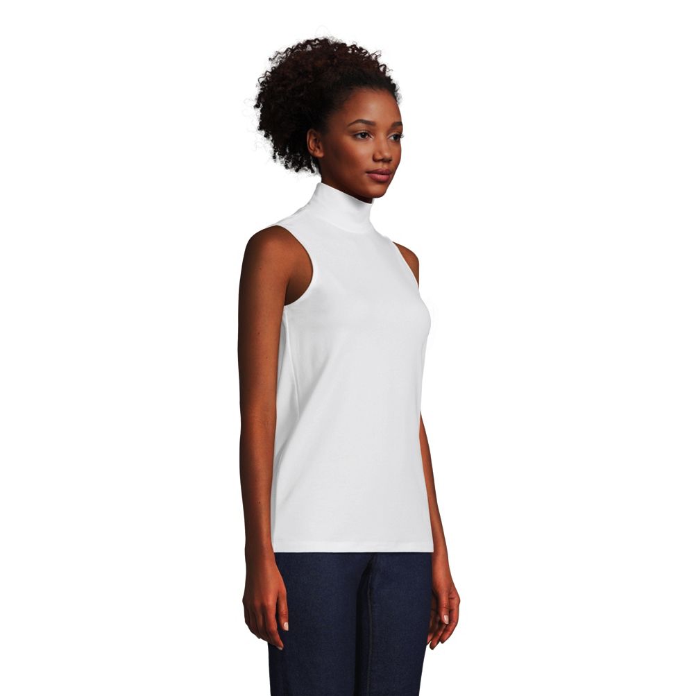 Women's Lightweight Jersey Sleeveless Mock | Lands' End