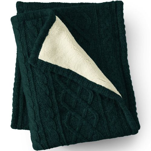 Lands end discount faux fur throw