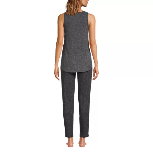 Women's Cozy 3 Piece Pajama Set - Robe Top and Pants, Back