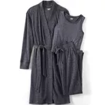 Women's Cozy 3 Piece Pajama Set - Robe Top and Pants