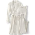 Women's Cozy 3 Piece Pajama Set - Robe Top and Pants