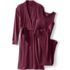Women's Plus Size Cozy 3 Piece Pajama Set - Robe Top and Pants, Front