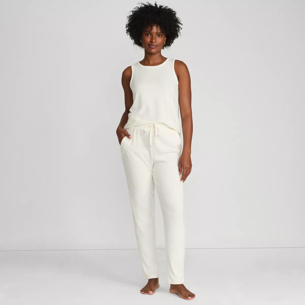 Women's Cozy 3 Piece Pajama Set - Robe Top and Pants