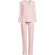 Women's Plus Size Cozy 2 Piece Pajama Set - Long Sleeve Top and Pants, Front