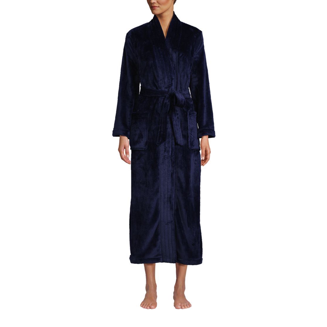 Women's Cozy Plush Long Wrap Robe