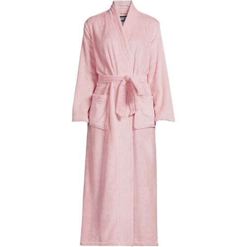 Women's Flannel Sherpa Fleece Lined Long Robe