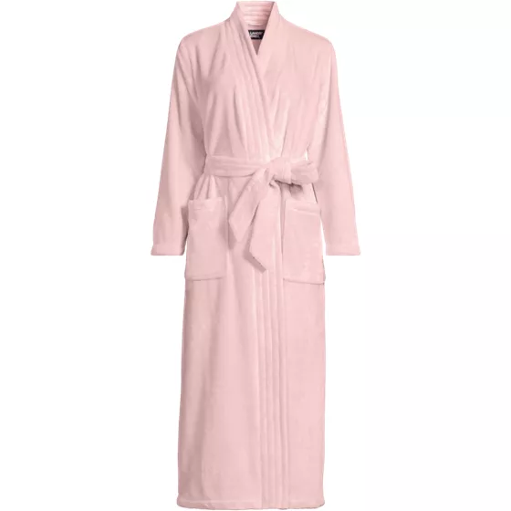 Women's Cozy Plush Long Wrap Robe - primary