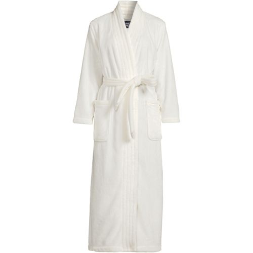 Women's Flannel Sherpa Fleece Lined Long Robe