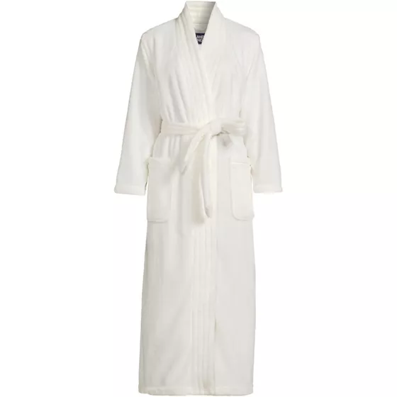 Women's Plus Size Cozy Plush Long Wrap Robe - primary