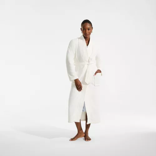 Women's Cozy Plush Long Wrap Robe, alternative image