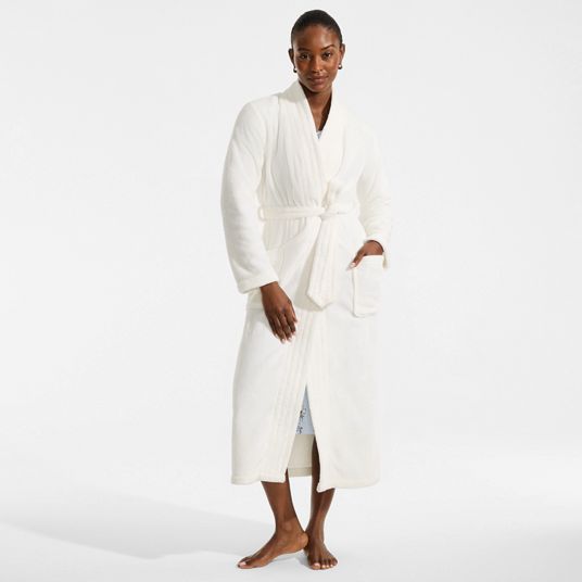 slim fit dress slacks Men's Grey Cotton Waffle Dressing Gown With Fleece Lining main image 0