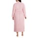 Women's Plus Size Cozy Plush Long Wrap Robe, Back