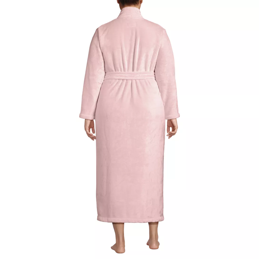 Women's Cozy Plush Long Wrap Robe