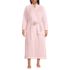 Women's Plus Size Cozy Plush Long Wrap Robe, Front
