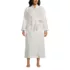 Women's Plus Size Cozy Plush Long Wrap Robe, Front