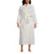Women's Plus Size Cozy Plush Long Wrap Robe, Front